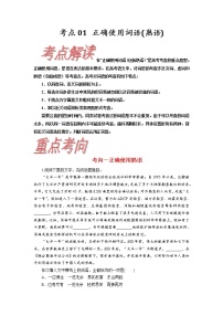 考点01 正确使用词语(熟语)-《考点解透》2023届高考语文一轮复习必备（新高考专用）