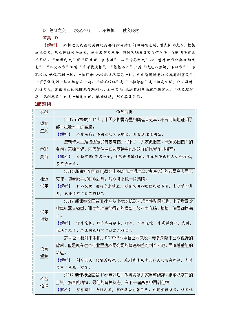 考点01 正确使用词语(熟语)-《考点解透》2023届高考语文一轮复习必备（新高考专用）第3页