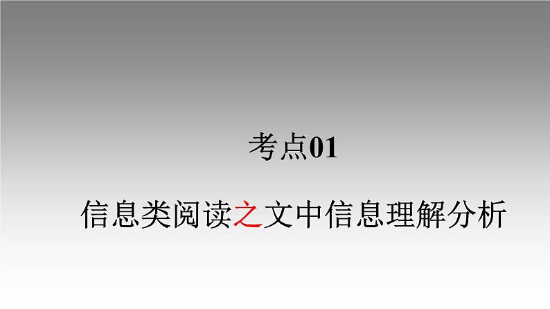 《点亮高考》考点01  文中信息理解分析（课件）-2023年高考语文大一轮单元复习（全国通用）第1页