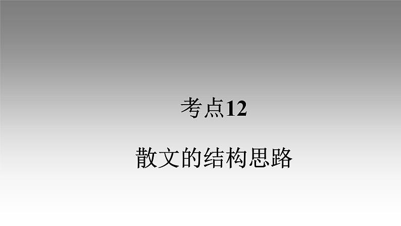 《点亮高考》考点12  散文的结构思路（课件）-2023年高考语文大一轮单元复习（全国通用）第1页