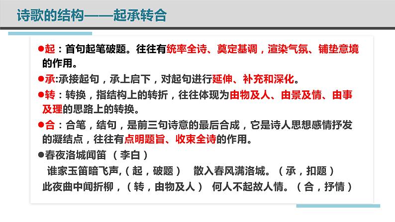 《点亮高考》考点24 诗歌的结构技巧（课件）-2023年高考语文大一轮单元复习（全国通用）第2页