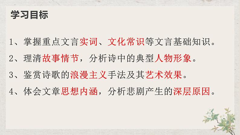 部编版高中语文选修下册第一单元2《孔雀东南飞 并序》同步教学课件PPT03