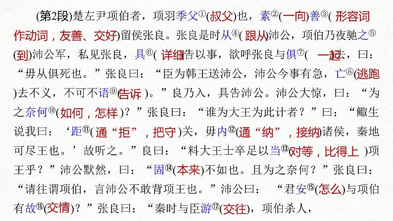 新高考语文第5部分 教学文言文点线面 必修1  课文3 鸿门宴课件PPT03