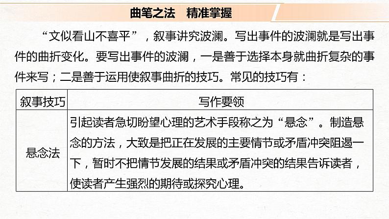 新高考语文第4部分 专题17 Ⅲ 突破一 叙事曲折，构思精巧，行文跌宕新奇课件PPT03