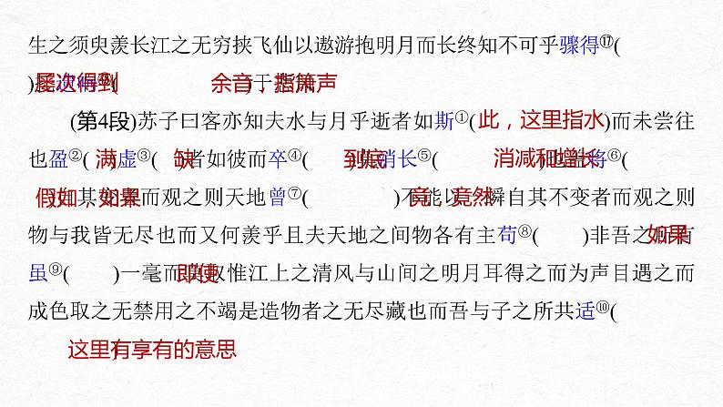 新高考语文第5部分 教学文言文点线面 必修2 课文2 赤壁赋课件PPT第5页