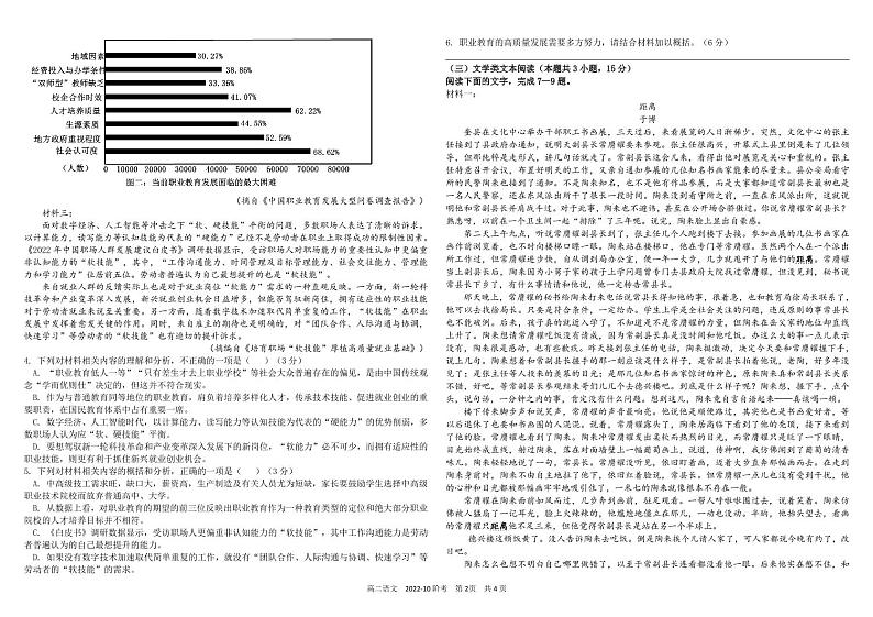 2022-2023学年四川省树德中学高二上学期10月阶段性测试语文PDF版含答案第2页