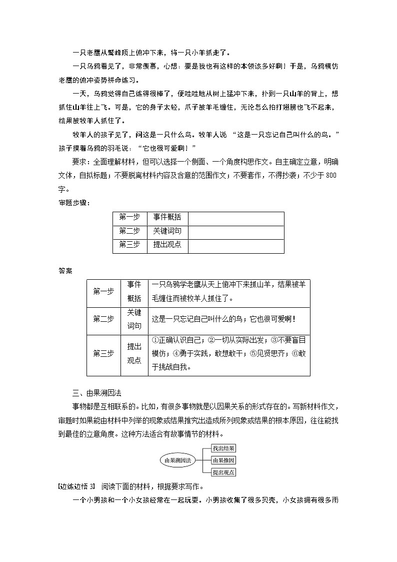 新高考语文第11部分 写作 任务组一 任务二 明确类型，抓住核心，精准新材料作文审题立意试卷03