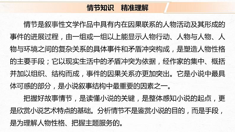 新高考语文第7部分 文学类文本阅读 小说 任务组三 任务一 梳理脉络，扣住技巧，精准分析情节艺术课件PPT第4页