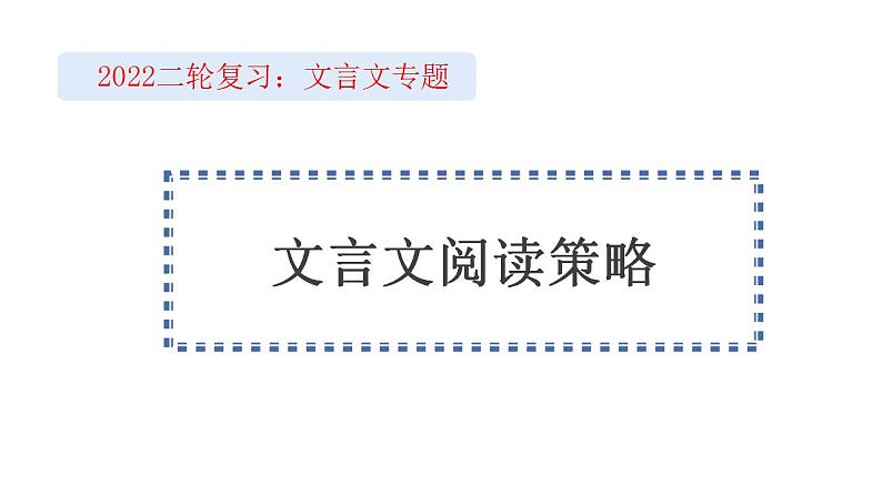 新高考语文2022届高考语文二轮复习文言文阅读课件PPT第1页