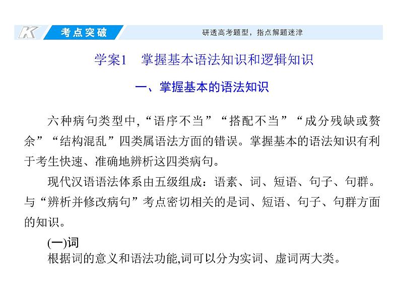 新高考语文第三部分专题十　辨析并修改病句 课件—2021年高考语文考点重点突破复习第4页