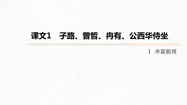 新高考语文第2部分 教材文言文点线面 必修下册(一) Ⅰ 课文1　子路、曾皙、冉有、公西华侍坐课件PPT第6页