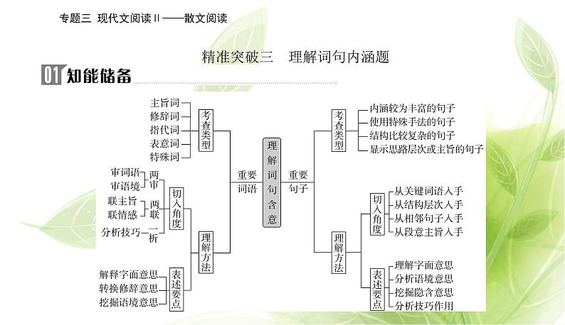 2023届高考语文二轮复习精准突破三理解词句内涵题课件02