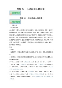 专题03  小说阅读（环境）——【备考2023】高考语文备考系列（复习思维导图 必备知识手册）