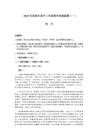 2022-2023学年辽宁省沈阳市高三下学期质量监测（月考）（一）语文试题word版含答案