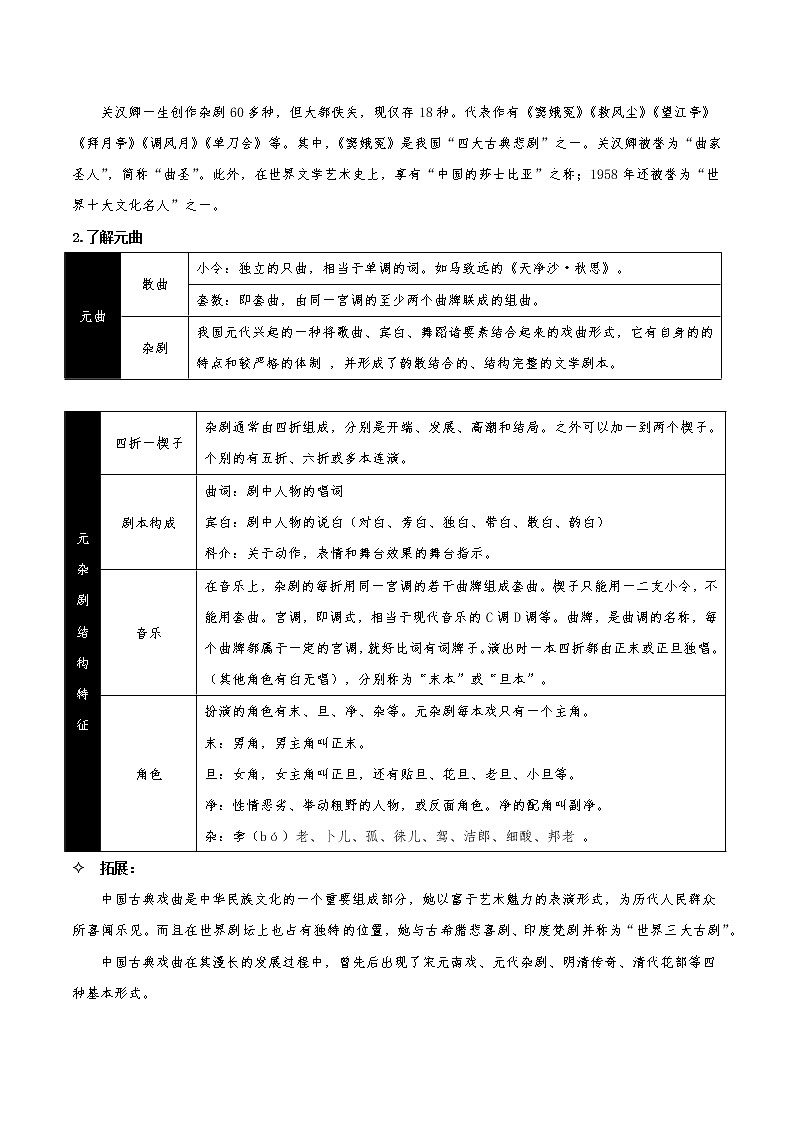 4 《窦娥冤（节选）》（同步学案）-高一语文必修下册同步备课系列（统编版）02