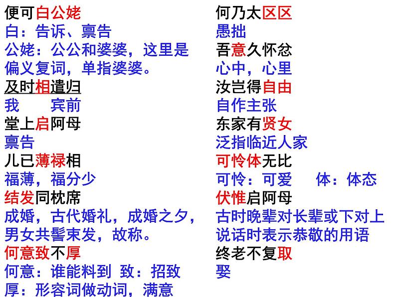 孔雀东南飞  字词1-9段(2)课件PPT第2页