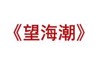 高中语文人教统编版选择性必修 下册4.1 *望海潮（东南形胜）课堂教学课件ppt