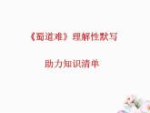《蜀道难》理解性默写助记知识清单课件PPT