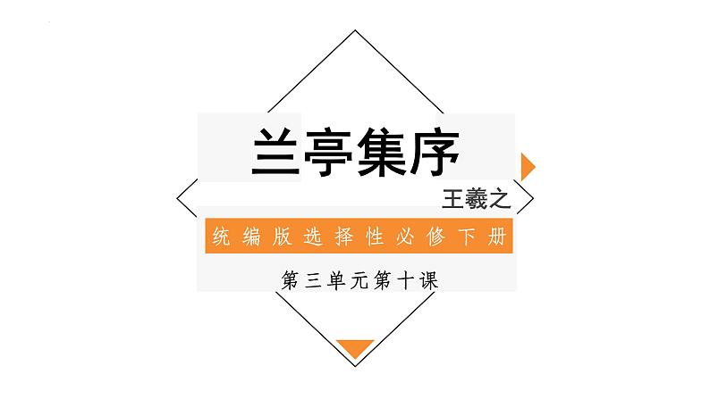 10.1《兰亭集序》课件 2022-2023学年统编版高中语文选择性必修下册第1页