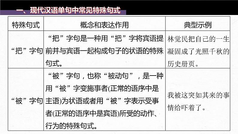 新教材新高考版语文一轮复习课件  第1部分 语言策略与技能 特别知识清单(二)  句式知识05