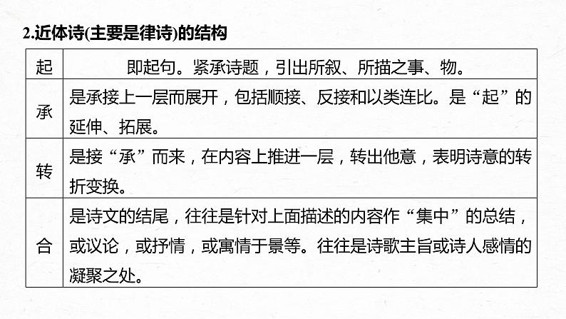 新教材新高考版语文一轮复习课件  第4部分 古诗词阅读与鉴赏 特别知识清单 (三)  读懂古诗06