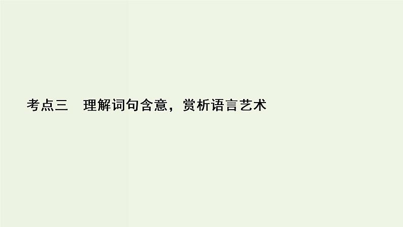 新高考语文考点3  理解词句含意赏析语言艺术  课件练习题02