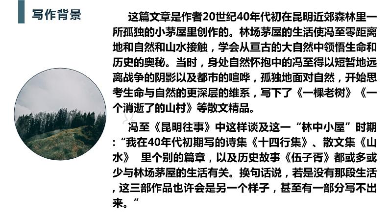 2022-2023学年统编版高中语文选择性必修下册7.1《一个消逝了的山村》课件07