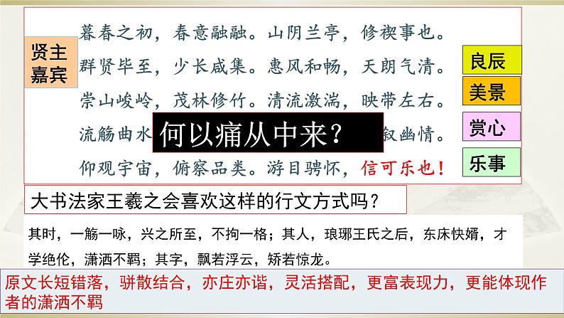 2022-2023学年统编版高中语文选择性必修下册10.1《兰亭集序》课件第6页