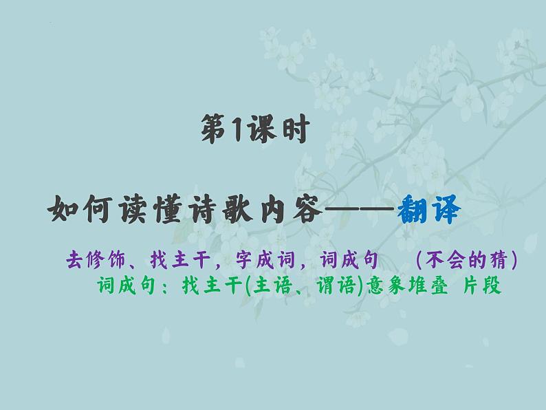 2023届高考二轮强化复习：古代诗歌阅读指导  课件第4页