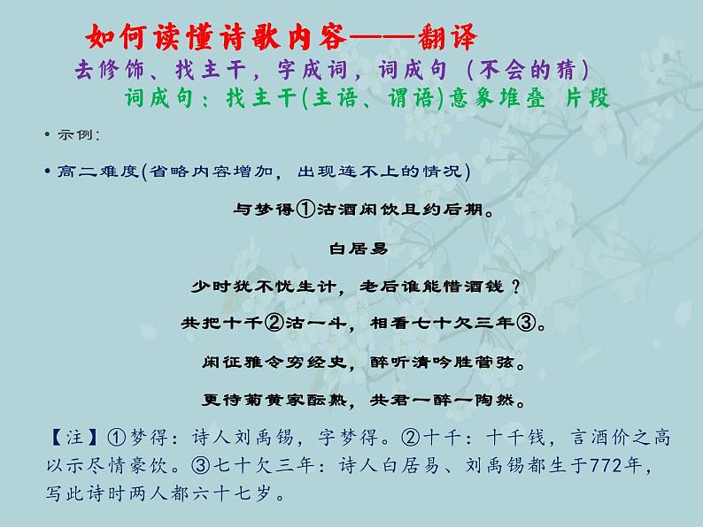 2023届高考二轮强化复习：古代诗歌阅读指导  课件第7页