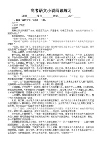 高中语文2023高考复习小说阅读专项练习2（共七大题，附参考答案和解析）