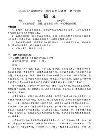 湖南省邵阳市湖湘教育三新探索协作体2022-2023学年高一语文下学期期中联考试题（Word版附答案）