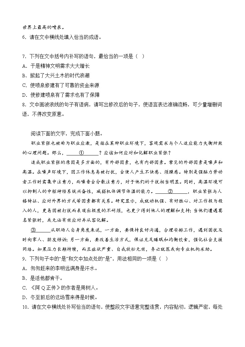专题06 语言文字运用（知识梳理+过关训练）-2022-2023学年高二语文下学期期中期末考点大串讲（统编版选修中册+下册）03