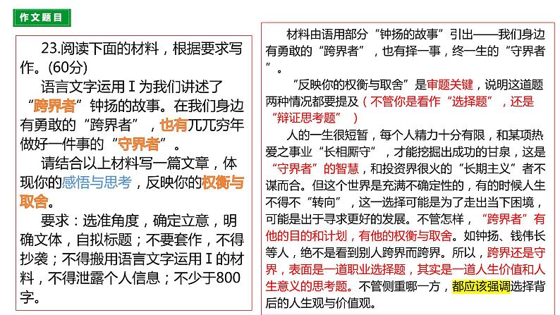 2023届广东省广州高三二模作文讲评 课件第4页