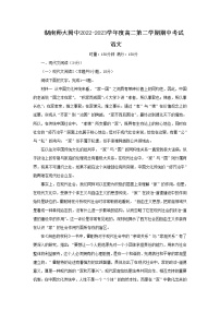 湖南师范大学附属中学2022-2023学年高二下学期期中语文试卷（Word版附答案）