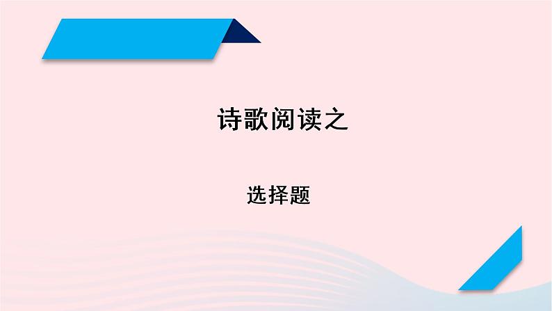 2023年高考语文二轮复习 专题精讲精练 专题10 选择题课件01