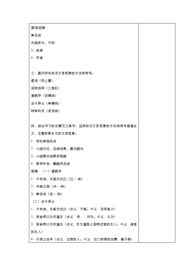 高中语文统编版必修下册 烛之武退秦师 教案（系列三）第2页