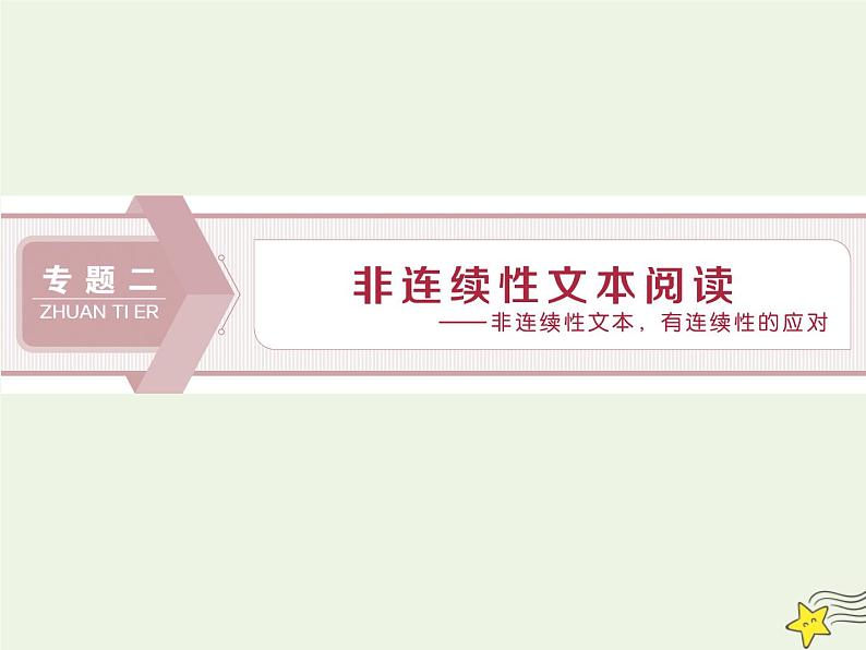 新高考语文2020高考语文大一轮复习第一部分专题二非连续性文本阅读1专题开启高考怎么考文本怎么读__“三步六边”文意明客观主观区域定课件 216第1页