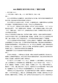 2023届黑龙江省齐齐哈尔市高三二模语文试卷含答案
