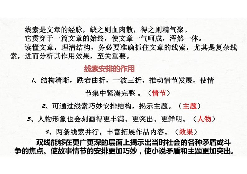 2023届高考语文复习-分析小说的线索和结尾+课件第4页