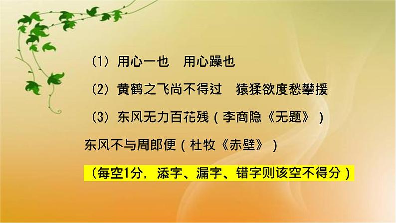 2023届高考语文复习：默写专题训练 课件第3页