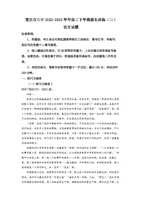 重庆市八中2022-2023学年高三语文下学期强化训练（三）试题（Word版附解析）