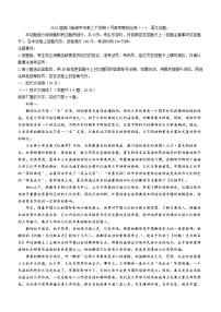 2023届四川省阆中市高三下学期5月高考模拟检测（一）语文试题（Word版含答案）