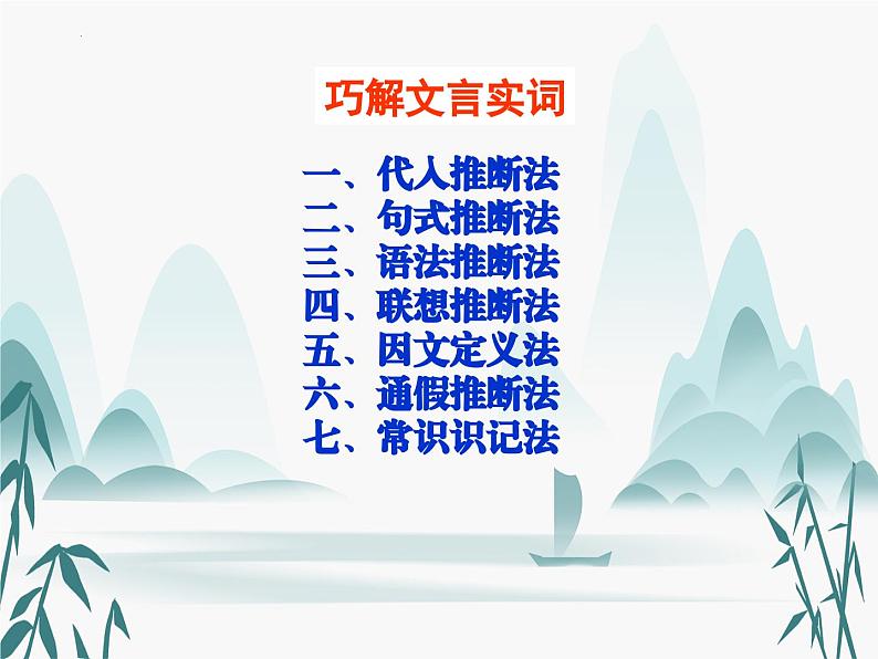 2023届高考语文复习-实词推断方法、常见文言实词和虚词的意义和用法 课件第2页