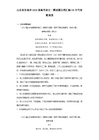 山东省各地市2023届高考语文一模试题分类汇编-04古代诗歌阅读