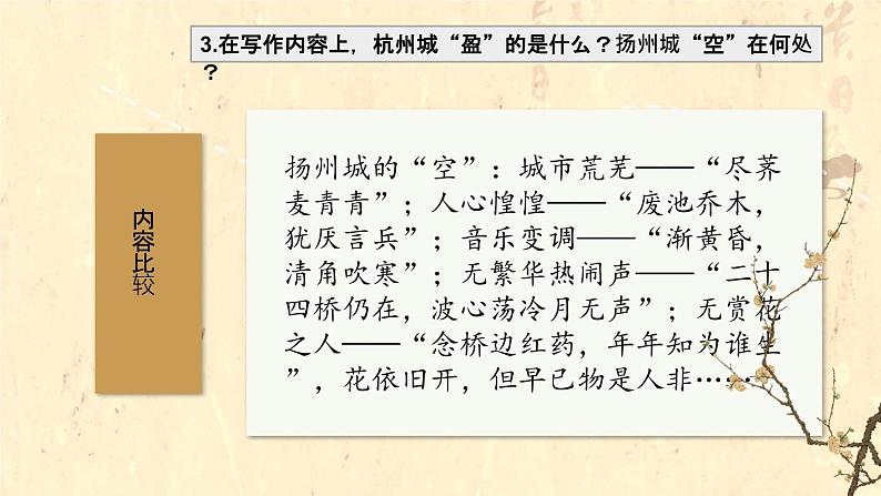 盛世之歌与灾难美学——《望海潮》《扬州慢》比较阅读-高二语文素质教育精讲课件（统编版选择性必修下册）第8页