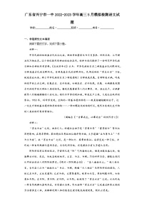 广东省兴宁市一中2022-2023学年高三5月模拟检测语文试题（含解析）