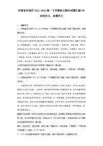 河南省各地区2021-2022高一下学期语文期末试题汇编-08材料作文、命题作文