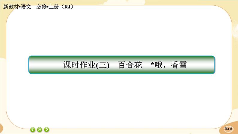 3《百合花》《哦，香雪》同步练习课件PPT01