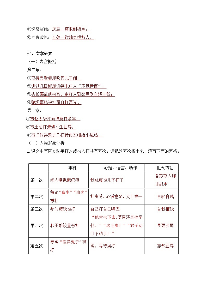 第二单元  研习现当代作品，观时代镜影——【期末复习】高二语文单元知识点梳理学案（统编版选择性必修下册）03